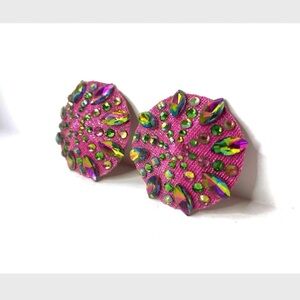 Pink and Green Crystal Pasties